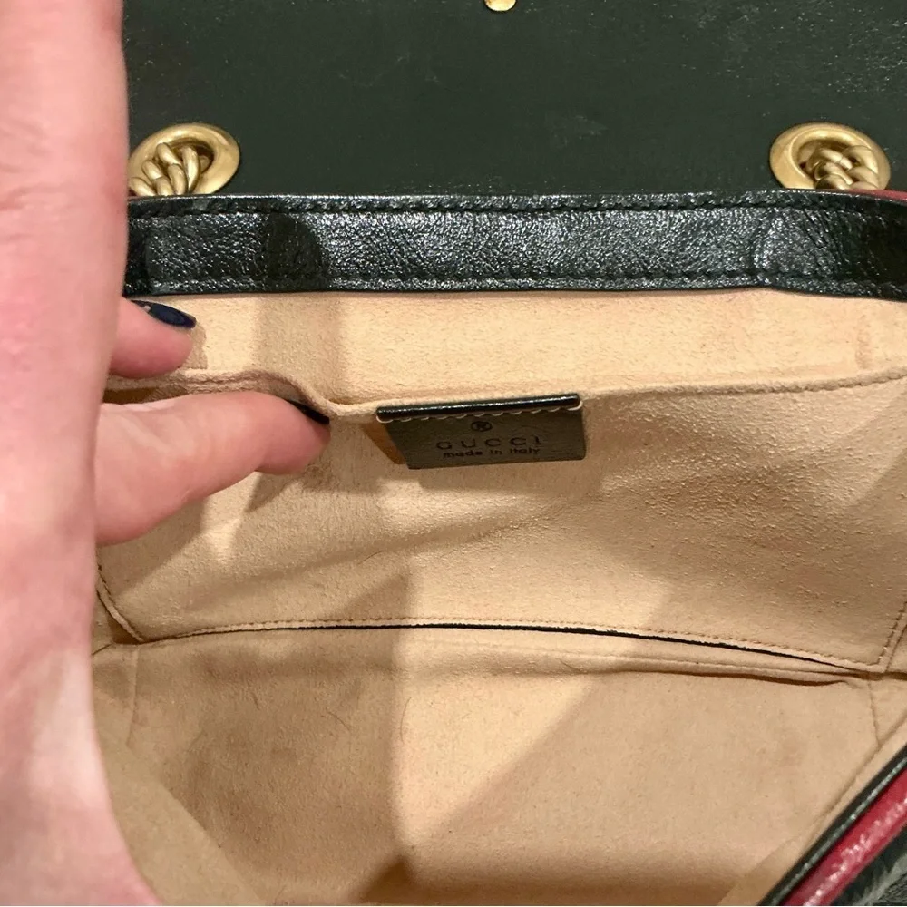 ✨💎RARE💎✨GUCCI Marmont Multicolor Leather Flap Chain Bag w/Dusty and Gift! - Picture 8 of 14